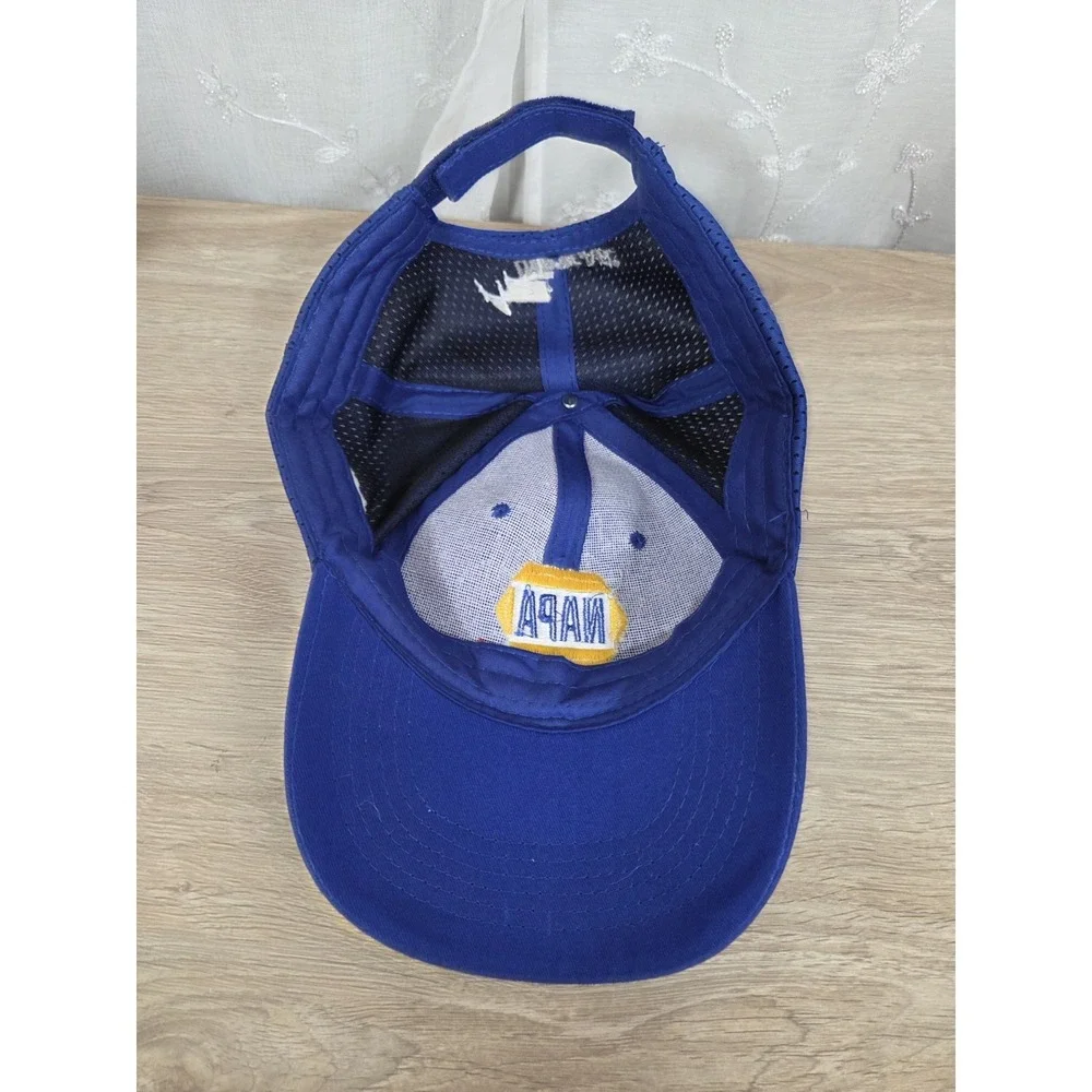 NAPA Racing Team Edition Blue Strapback Hat‎ Embroidered Autographs